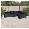 Image de Salon de Jardin avec Coussins 9 pcs, Canapés de Terrasse, Ensemble de Meubles de Patio, Mobilier d'Extérieur, Noir 3258702