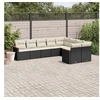 Image de Salon de Jardin avec Coussins 9 pcs, Canapés de Terrasse, Ensemble de Meubles de Patio, Mobilier d'Extérieur, Noir 3258703