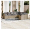 Image de Salon de Jardin avec Coussins 9 pcs, Canapés de Terrasse, Ensemble de Meubles de Patio, Mobilier d'Extérieur, Beige 3258706
