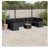 Image de Salon de Jardin avec Coussins 11 pcs, Canapés de Terrasse, Ensemble de Meubles de Patio, Mobilier d'Extérieur, Noir 3258730