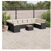Image de Salon de Jardin avec Coussins 11 pcs, Canapés de Terrasse, Ensemble de Meubles de Patio, Mobilier d'Extérieur, Noir 3258731