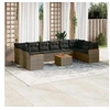 Image de Salon de Jardin avec Coussins 12 pcs, Canapés et Table de Terrasse, Ensemble de Meubles d'Extérieur Patio, Gris 3224352