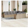 Image de Salon de Jardin avec Coussins 10 pcs, Canapés de Terrasse, Ensemble de Meubles de Patio, Mobilier d'Extérieur, Beige 3258741
