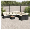 Image de Salon de Jardin avec Coussins 11 pcs, Canapés de Terrasse, Ensemble de Meubles de Patio, Mobilier d'Extérieur, Noir 3258759