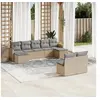 Image de Salon de Jardin avec Coussins 9 pcs, Canapés de Terrasse, Ensemble de Meubles de Patio, Mobilier d'Extérieur, Beige 3258776