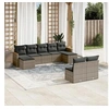 Image de Salon de Jardin avec Coussins 9 pcs, Canapés de Terrasse, Ensemble de Meubles de Patio, Mobilier d'Extérieur, Gris 3258777