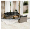 Image de Salon de Jardin avec Coussins 10 pcs, Canapés de Terrasse, Ensemble de Meubles de Patio, Mobilier d'Extérieur, Gris 3258784