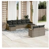 Image de Salon de Jardin avec Coussins 9 pcs, Canapés de Terrasse, Ensemble de Meubles de Patio, Mobilier d'Extérieur, Gris 3258805
