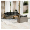 Image de Salon de Jardin avec Coussins 10 pcs, Canapés de Terrasse, Ensemble de Meubles de Patio, Mobilier d'Extérieur, Gris 3258812
