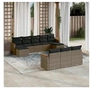 Image de Salon de Jardin avec Coussins 10 pcs, Canapés de Terrasse, Ensemble de Meubles de Patio, Mobilier d'Extérieur, Gris 3258819