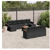 Image de Noir resine tressee salon de jardin modulable 11 pieces 55.0 x 62 x 69 10 personnes