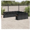 Image de Salon de jardin modulable resine tressee noir 11 pieces 62.0 x 62 x 69 11 personnes