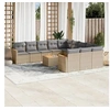 Image de Salon de Jardin avec Coussins 12 pcs, Canapés de Terrasse, Ensemble de Meubles de Patio, Mobilier d'Extérieur, Beige 3258839