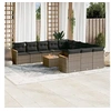 Image de Salon de jardin modulable resine tressee 12 pieces gris 62 x 62 x 69 cm 11 personnes