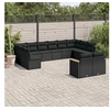 Image de 12-delige Loungeset met kussens poly rattan zwart3258842
