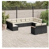 Image de Salon de Jardin avec Coussins 11 pcs, Canapés de Terrasse, Ensemble de Meubles de Patio, Mobilier d'Extérieur, Beige 3273690