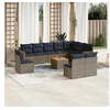 Image de Salon de jardin modulable rotin 12 personnes 12 pieces 62 x 62 x 69 cm beige