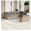 Image de Salon de Jardin avec Coussins 12 pcs, Canapés de Terrasse, Ensemble de Meubles de Patio, Mobilier d'Extérieur, Beige 3258846