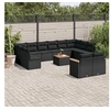Image de 13-delige Loungeset met kussens poly rattan zwart3258849