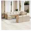 Image de Salon de Jardin avec Coussins 14 pcs, Canapés de Terrasse, Ensemble de Meubles de Patio, Mobilier d'Extérieur, Beige 3258866