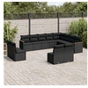 Image de Salon de jardin modulable rotin noir 12 pieces 12 personnes