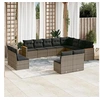 Image de Salon de Jardin avec Coussins 12 pcs, Canapés de Terrasse, Ensemble de Meubles de Patio, Mobilier d'Extérieur, Gris 3258875