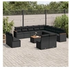 Image de 14-delige Loungeset met kussens poly rattan zwart3258891