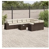 Image de Salon de jardin modulable 12 pieces 11 personnes rotin 62 x 62 x 69 cm beige