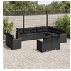Image de Salon de Jardin avec Coussins 11 pcs, Canapés avec Pieds Réglables, Ensemble de Meubles d'Extérieur Patio Terrasse, 3250071