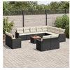 Image de Salon de Jardin avec Coussins 11 pcs, Canapés avec Pieds Réglables, Ensemble de Meubles d'Extérieur Patio Terrasse, 3250064