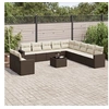 Image de Salon de jardin modulable 12 personnes beige 13 pieces 62 x 62 x 69 cm resine tressee