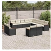 Image de Salon de Jardin avec Coussins 11 pcs, Canapés de Terrasse, Ensemble de Meubles de Patio, Mobilier d'Extérieur, Beige 3274131