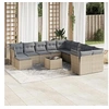 Image de Salon de jardin modulable 12 personnes rotin 13 pieces 62 x 62 x 69 cm beige