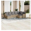 Image de Salon de Jardin avec Coussins 9 pcs, Canapés de Terrasse, Ensemble de Meubles de Patio, Mobilier d'Extérieur, Beige 3258944