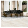 Image de Salon de Jardin avec Coussins 10 pcs, Canapés de Terrasse, Ensemble de Meubles de Patio, Mobilier d'Extérieur, Gris 3258952