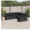 Image de Salon de Jardin avec Coussins 8 pcs, Canapés de Terrasse, Ensemble de Meubles de Patio, Mobilier d'Extérieur, Noir 3258954