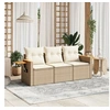 Image de Salon de Jardin avec Coussins 3 pcs, Canapés de Terrasse, Ensemble de Meubles de Patio, Mobilier d'Extérieur, Beige 3258999