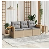 Image de Salon de Jardin avec Coussins 3 pcs, Canapés de Terrasse, Ensemble de Meubles de Patio, Mobilier d'Extérieur, Beige 3259000