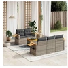 Image de Salon de jardin 5 personnes gris resine tressee 55 x 62 x 69 cm 6 pieces