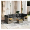 Image de Salon de jardin modulable resine tressee 7 personnes gris 62 x 62 x 69 cm 8 pieces