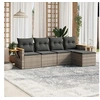 Image de Salon de Jardin avec Coussins 5 pcs, Canapés de Terrasse, Ensemble de Meubles de Patio, Mobilier d'Extérieur, Gris 3259162