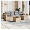 Image de Salon de Jardin avec Coussins 6 pcs, Canapés de Terrasse, Ensemble de Meubles de Patio, Mobilier d'Extérieur, Beige 3259168