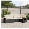 Image de Salon de Jardin avec Coussins 5 pcs, Canapés de Terrasse, Ensemble de Meubles de Patio, Mobilier d'Extérieur, Noir 3259186