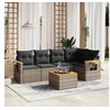 Image de Salon de jardin modulable gris resine tressee 5 personnes 62 x 62 x 69 cm 6 pieces