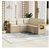 Image de Salon de Jardin avec Coussins 5 pcs, Canapés de Terrasse, Ensemble de Meubles de Patio, Mobilier d'Extérieur, Beige 3259202
