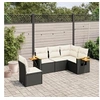 Image de Salon de Jardin avec Coussins 5 pcs, Canapés de Terrasse, Ensemble de Meubles de Patio, Mobilier d'Extérieur, Noir 3259214