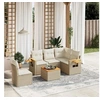 Image de Salon de jardin modulable GENERIQUE 5 personnes 6 pieces resine tressee 62 x 62 x 69 cm beige