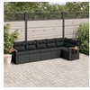 Image de Salon de Jardin avec Coussins 6 pcs, Canapés de Terrasse, Ensemble de Meubles de Patio, Mobilier d'Extérieur, Noir 3259227