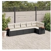 Image de Salon de Jardin avec Coussins 6 pcs, Canapés de Terrasse, Ensemble de Meubles de Patio, Mobilier d'Extérieur, Noir 3259228