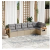 Image de Salon de Jardin avec Coussins 6 pcs, Canapés de Terrasse, Ensemble de Meubles de Patio, Mobilier d'Extérieur, Beige 3259231